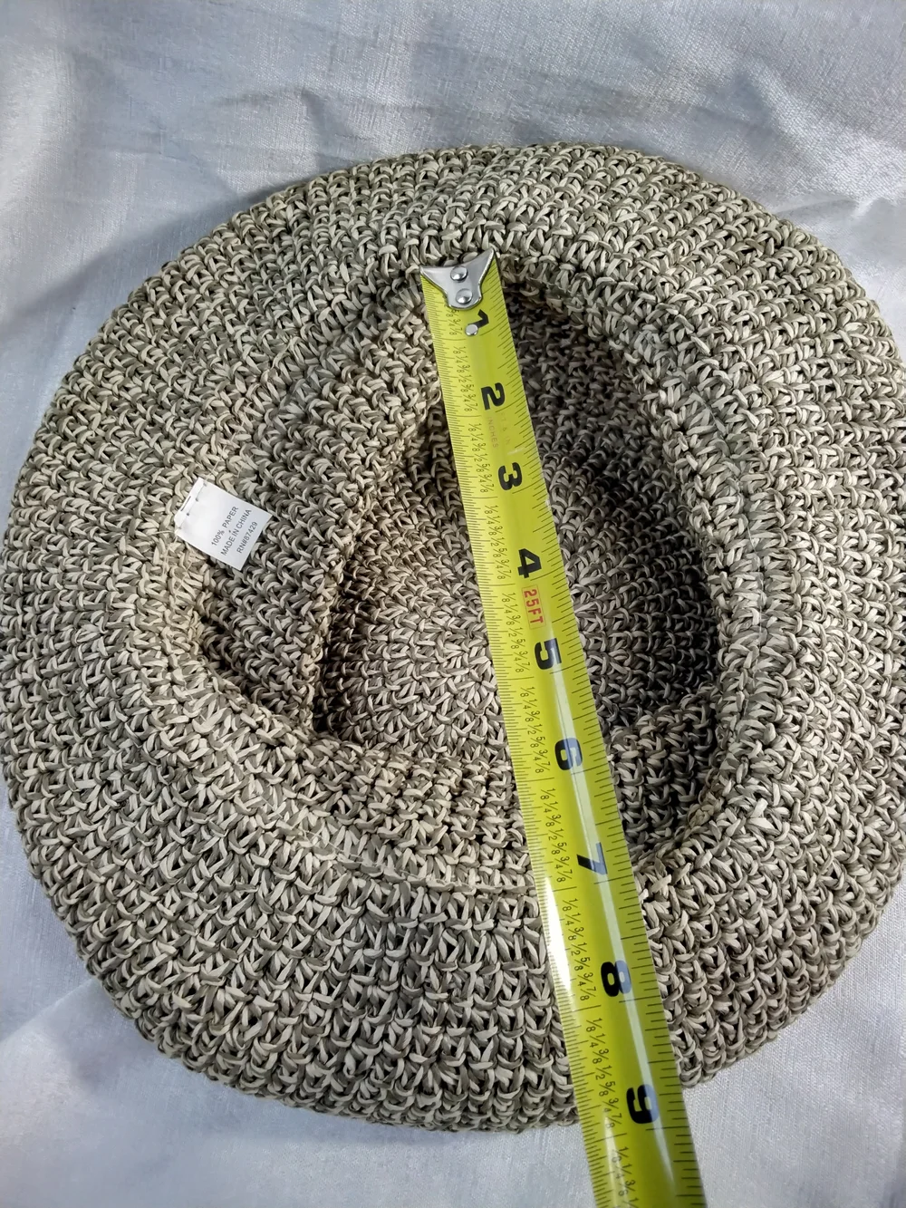 Woven 100% Paper  Sun Hat - Neutral Tan